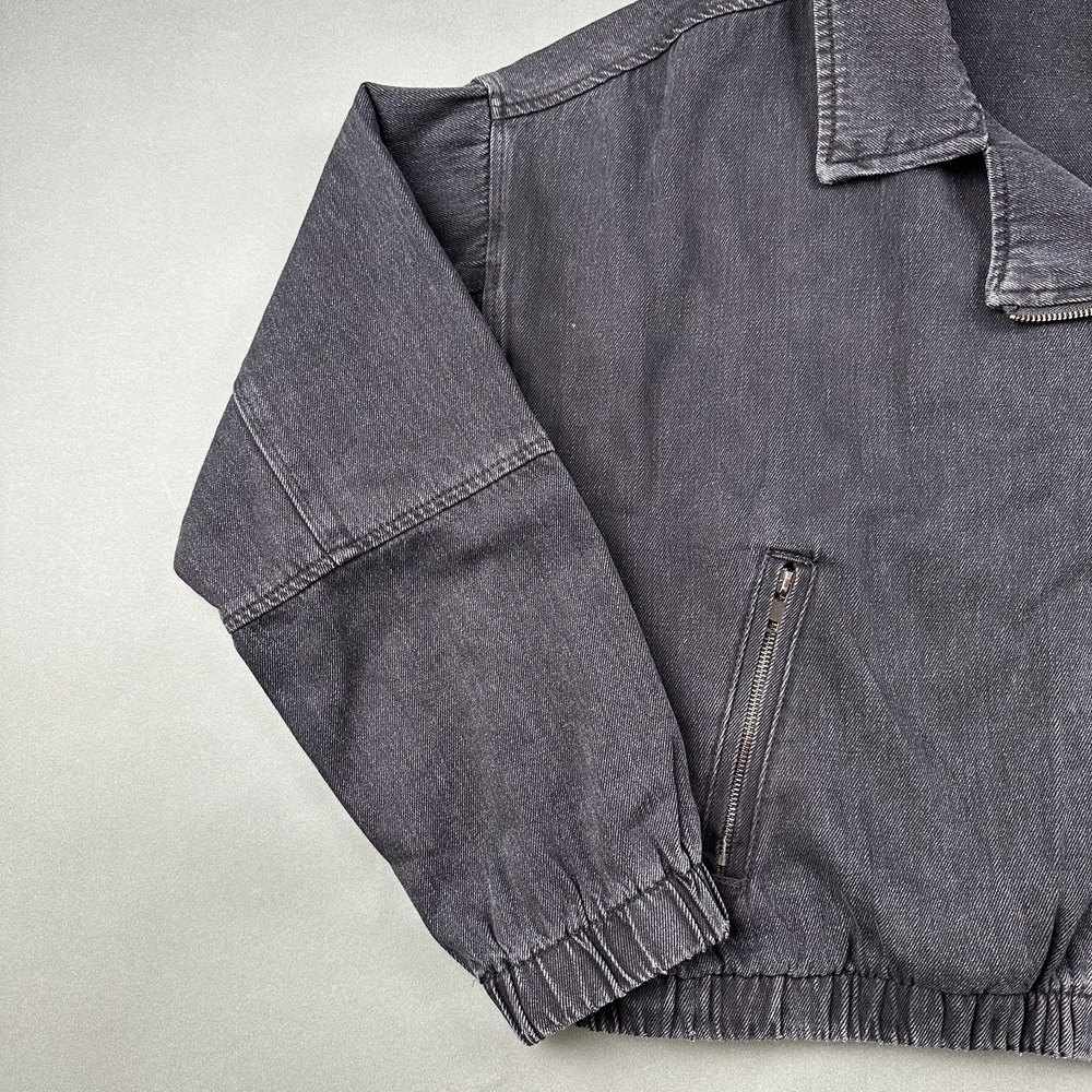 Baevely Böhme Women's Black Denim Light Wash Size Medium Collared Jacket - Picture 4 of 12